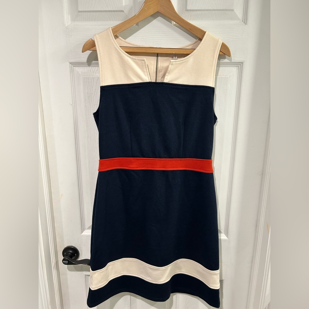 41 Hawthorn Cream and Navy Dress